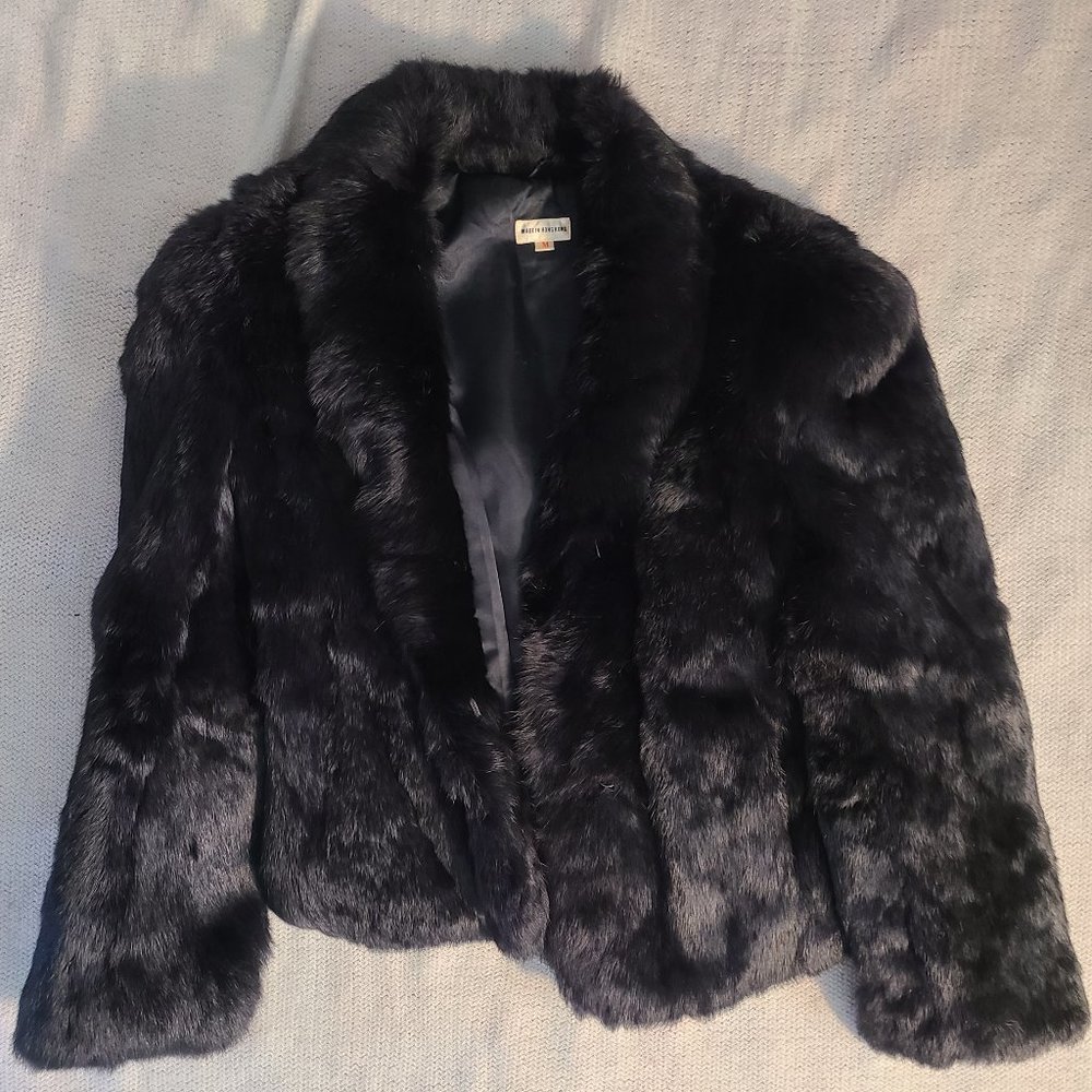 Vintage Black Rabbit fur Coat
